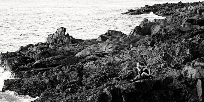 Paarshooting Teneriffa Panorama – Paar Küstenpool Atlantik romantische Morgenstimmung © Chirlyart